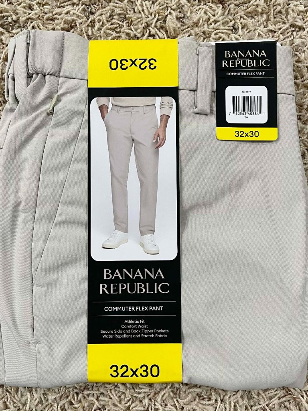 Banana Republic Men's Commuter Pants Beige, Size 32x30 (New)